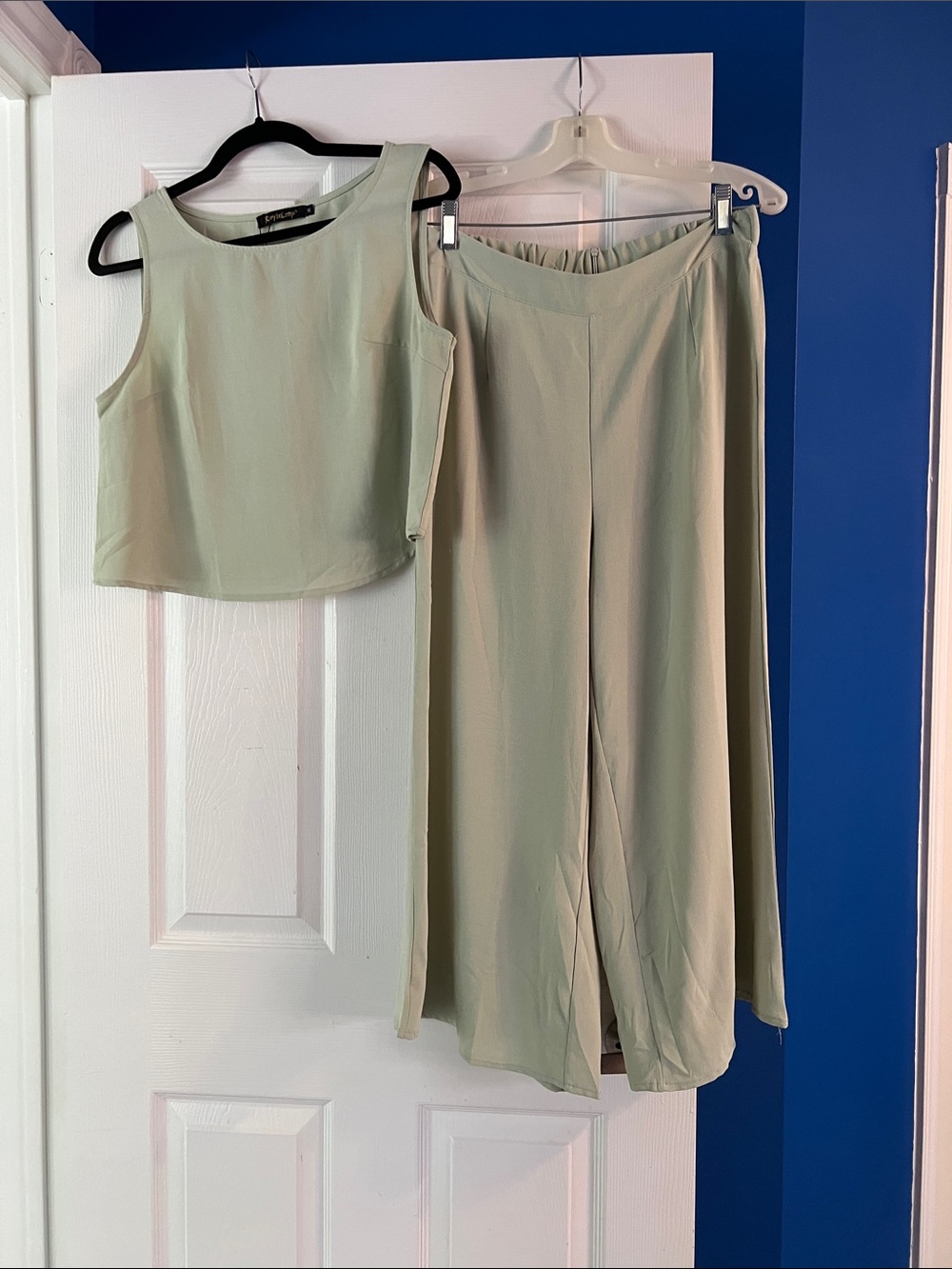 Sage Wide-Leg Jumpsuit Set by Unknown Brand